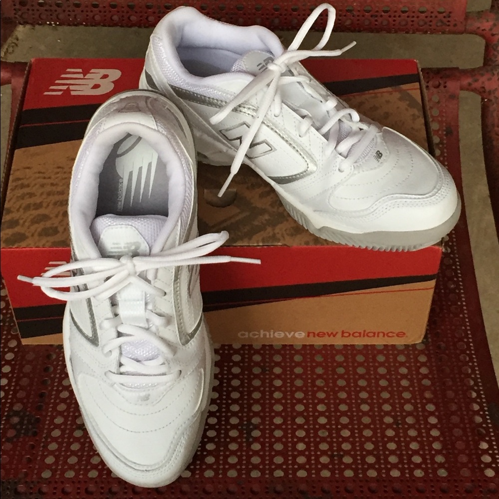 New Balance White and Gray Athletic Shoes